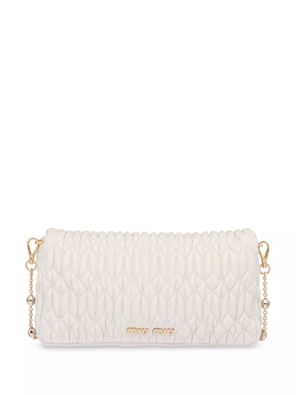 Rep Miu Miu Miu crystal matelasse shoulder bag Women 0125