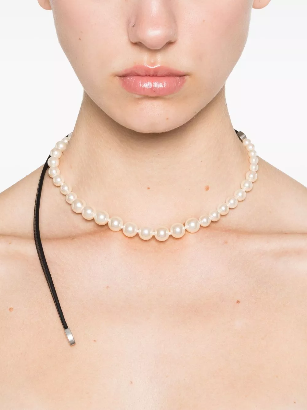 Rep Miu Miu beaded leather necklace Women 0123