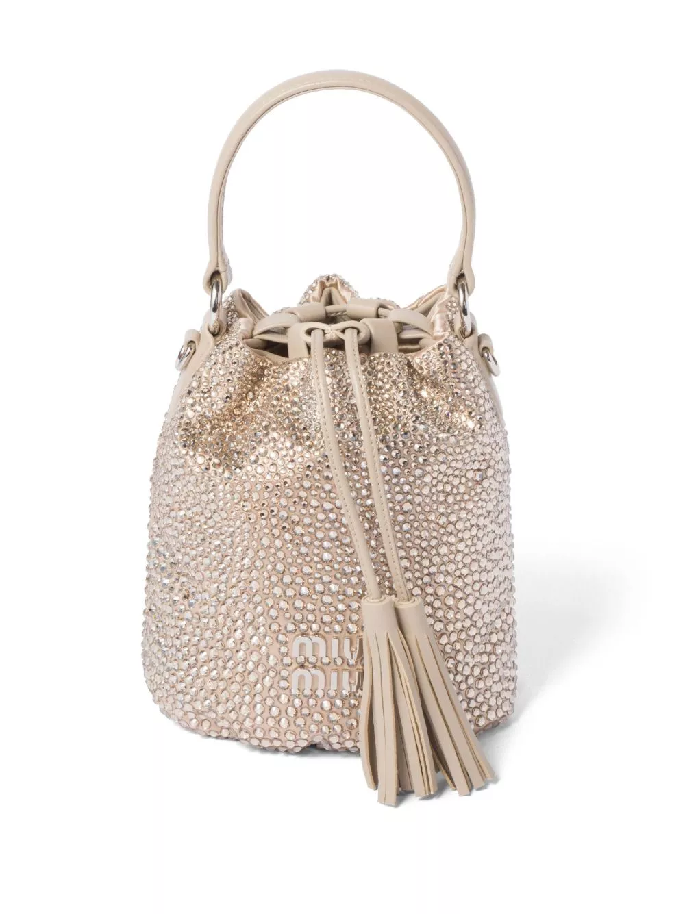 Miu Miu glass-crystal bucket bag Women 0113