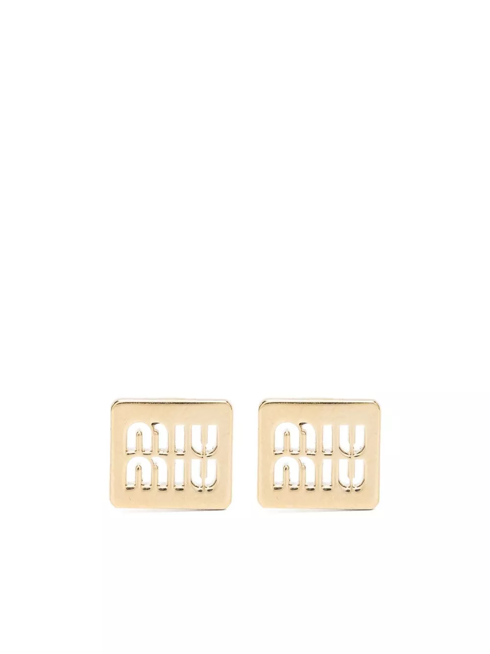 Rep Miu Miu Logo cut-out stud earrings Women 0123