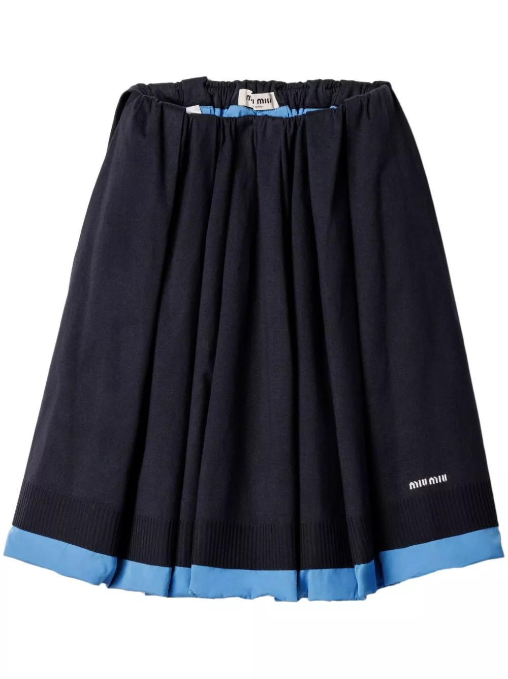 Rep Miu Miu jacquard logo poplin knit skirt Women 0129