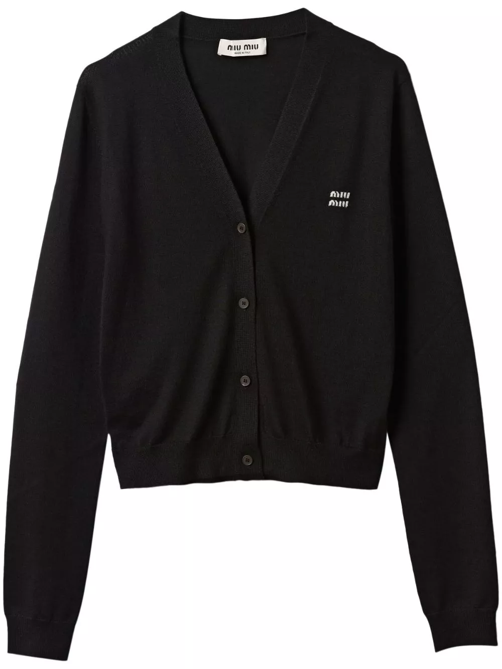 Rep Miu Miu logo-embroidered cashmere cardigan Women 0129