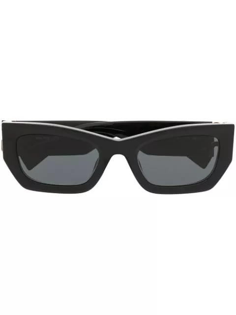 Rep Miu Miu Eyewear logo-plaque rectangular sunglasses Men 0119