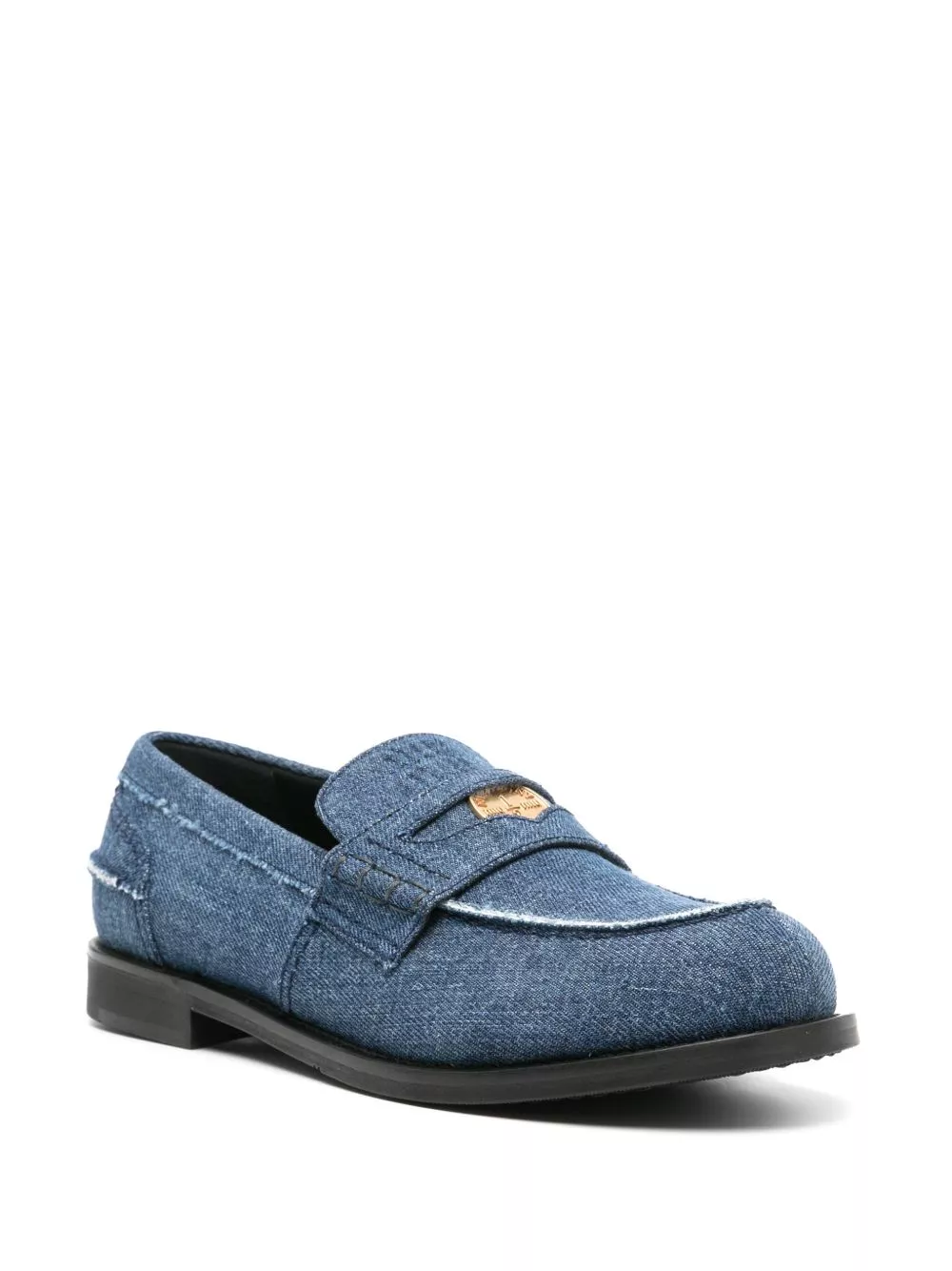 Cheap Miu Miu penny-detail denim loafers Women 0127