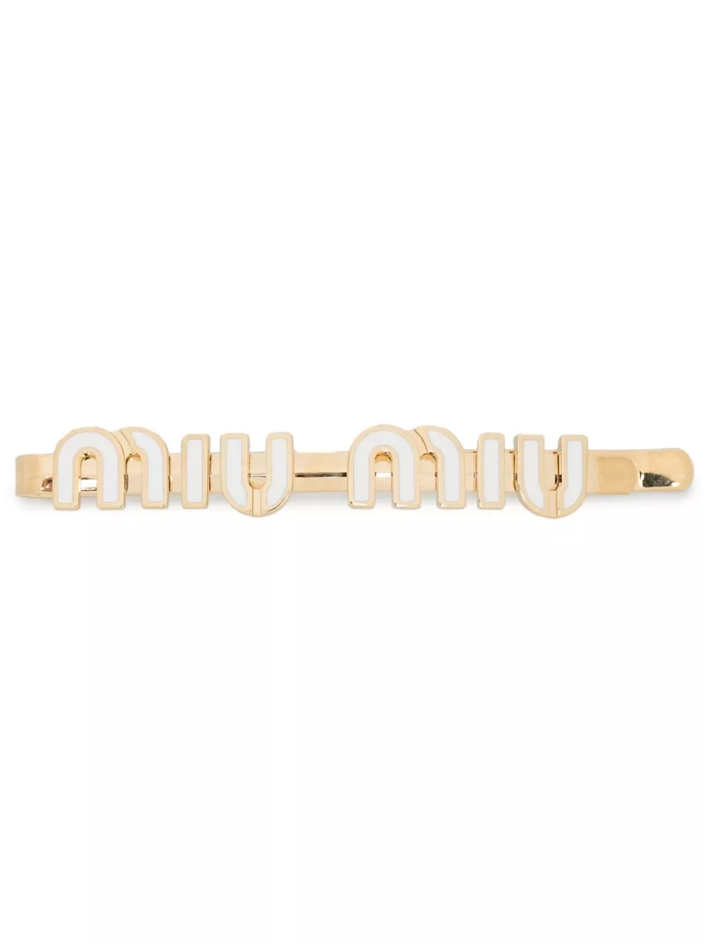 Rep Miu Miu logo-lettering hair clip Women 0126