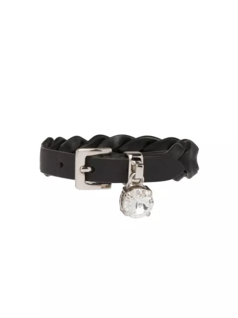 Cheap Miu Miu braided crystal bracelet Women 0120