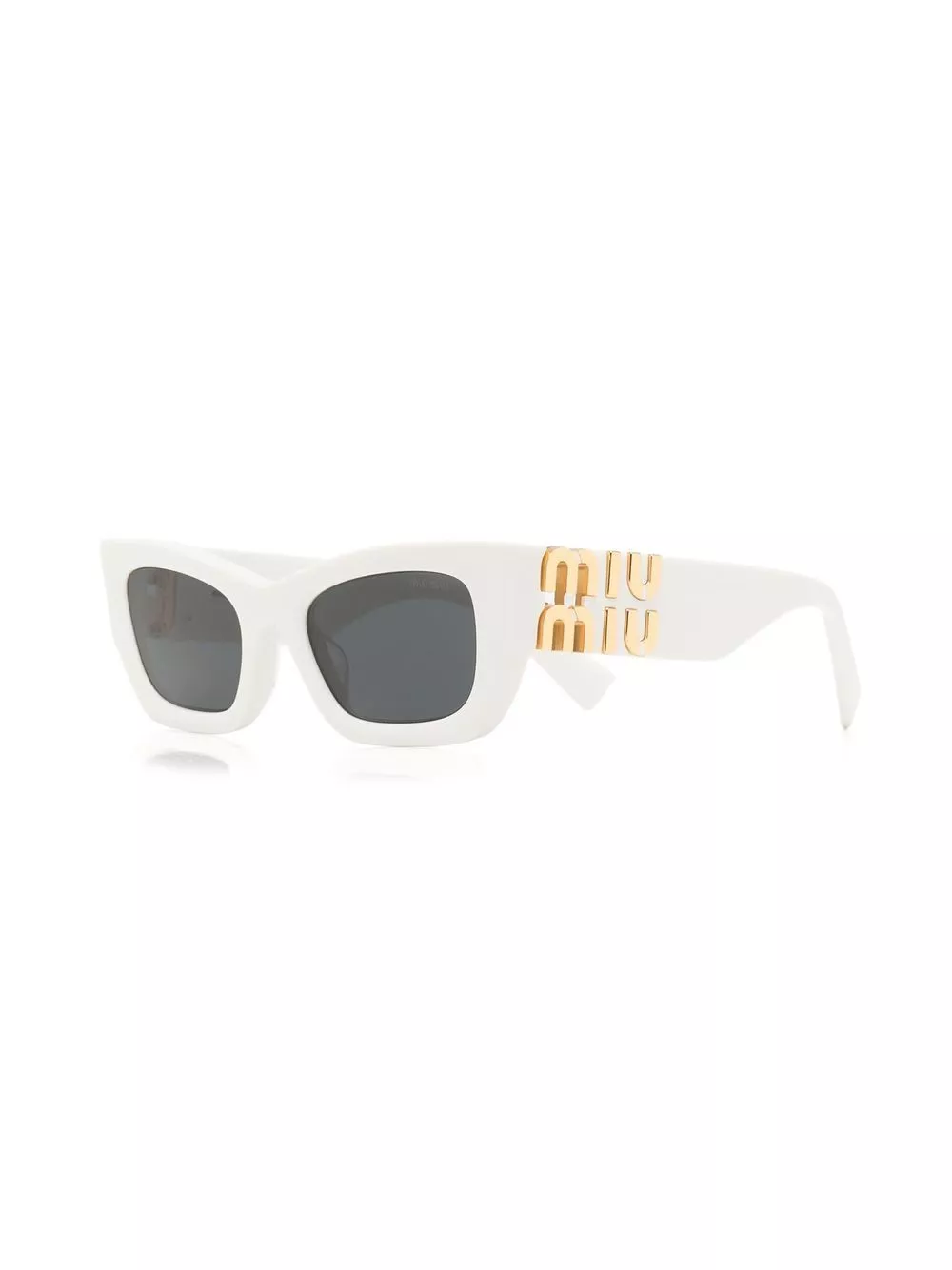 Affordable Miu Miu Eyewear logo-plaque rectangular sunglasses Men 0119