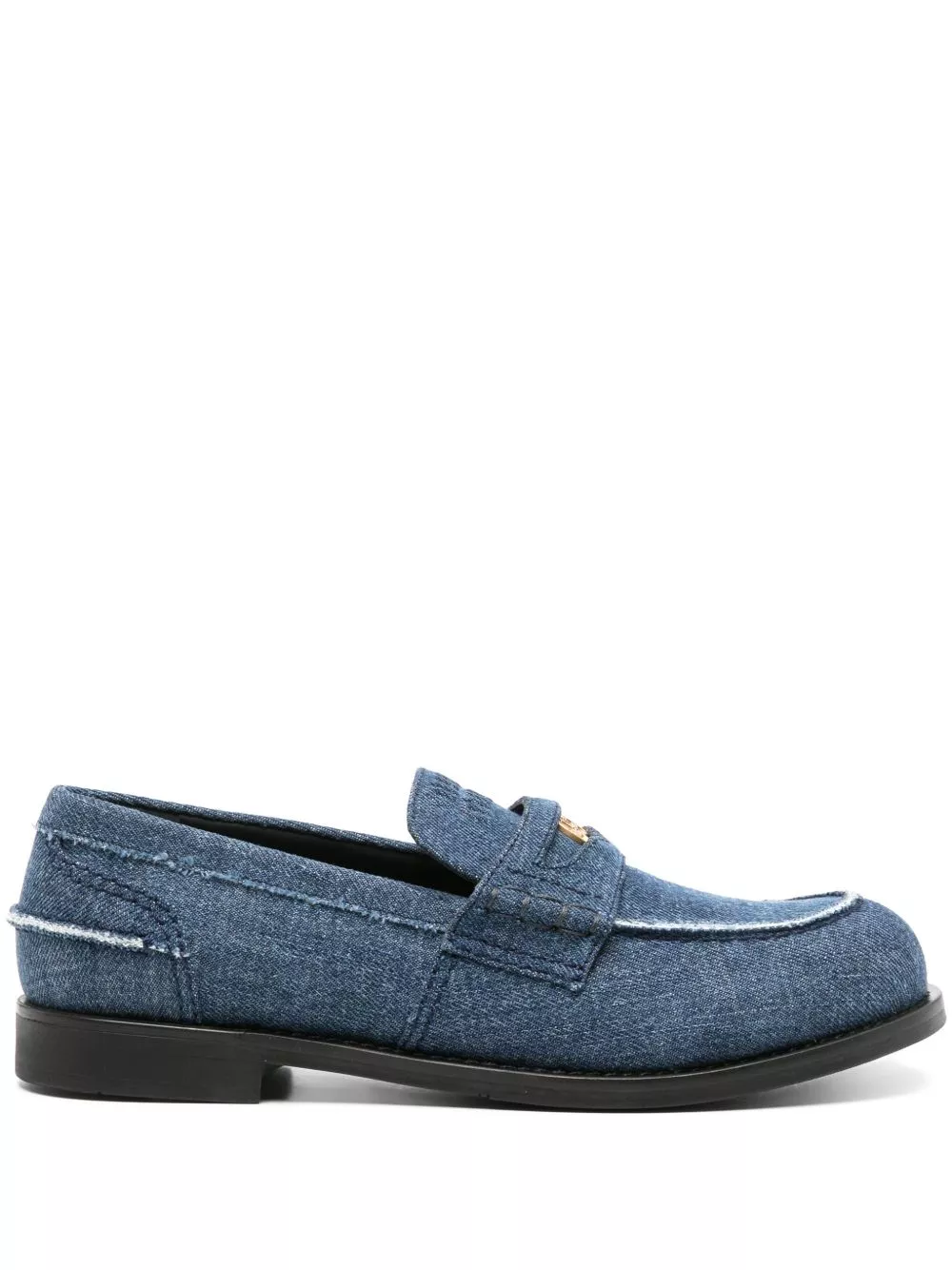 Cheap Miu Miu penny-detail denim loafers Women 0127