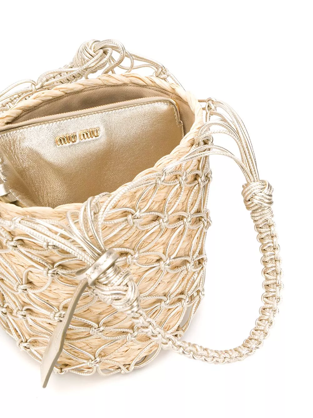 Affordable Miu Miu woven bucket bag Women 0125