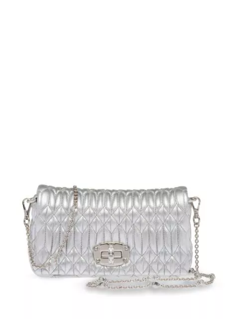 Affordable Miu Miu matelasse embellished shoulder bag Women 0125