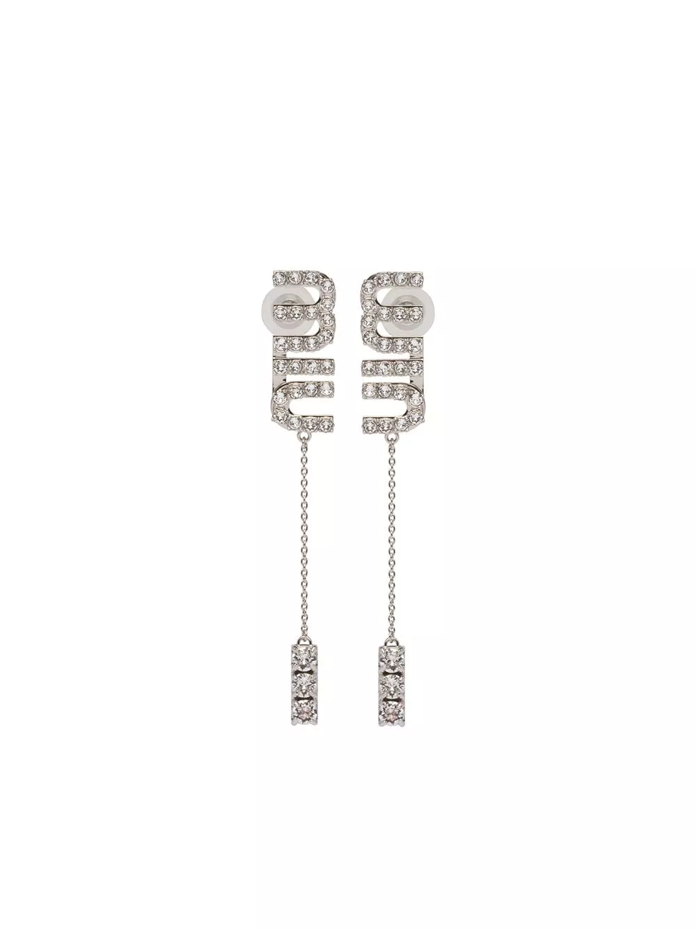 Cheap Miu Miu crystal-embellished pendant earrings Women 0131