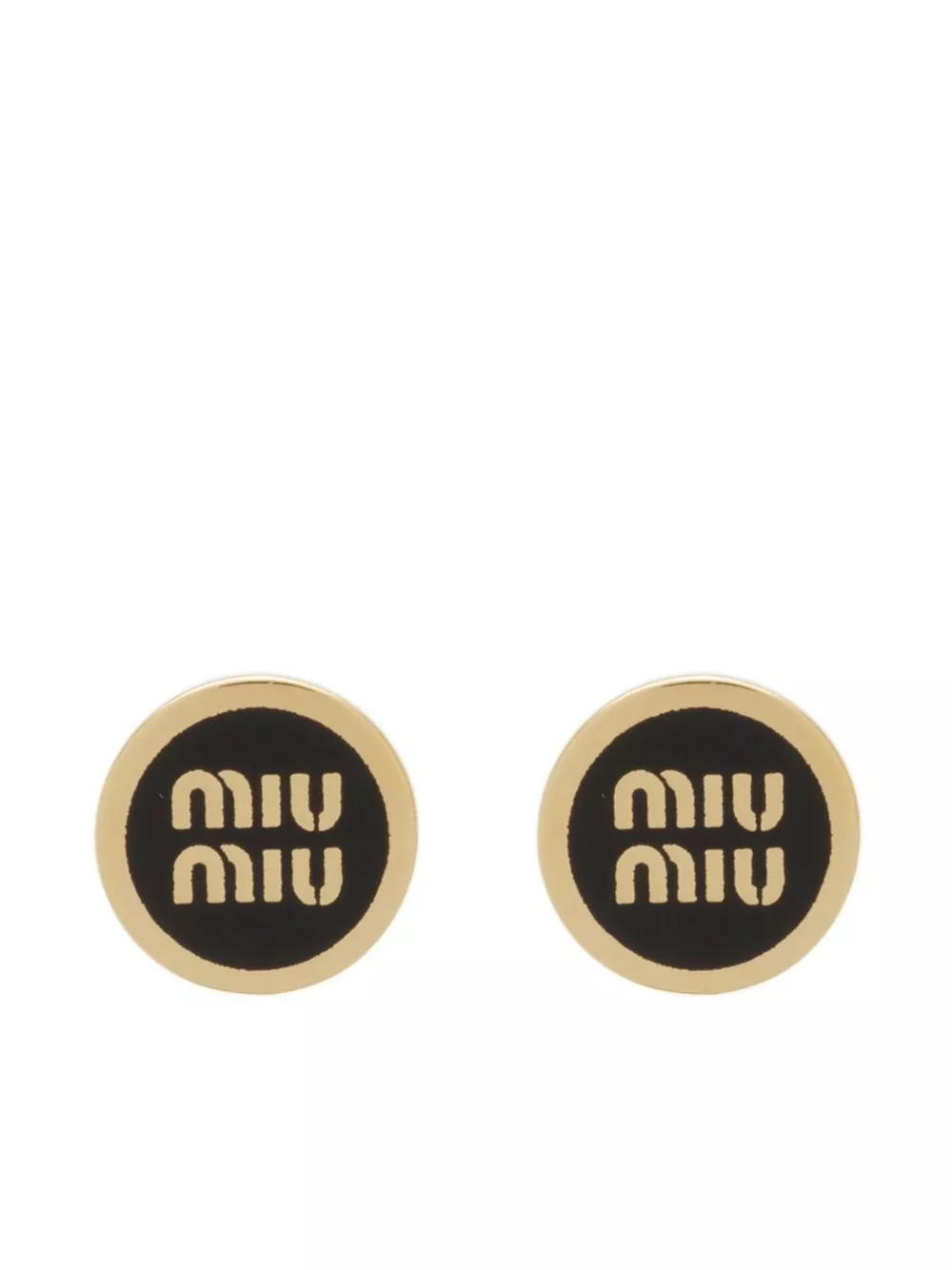 Fake Miu Miu logo-embossed stud earrings Women 0120