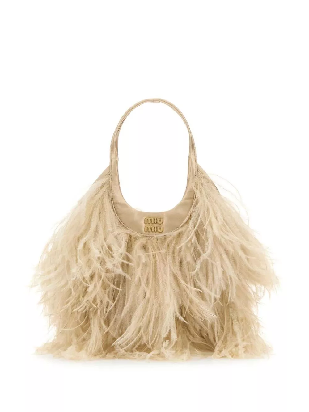 Cheap Miu Miu feather-detail satin handbag Women 0125