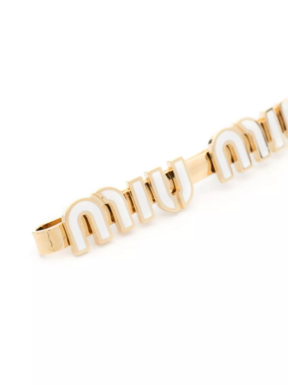 Rep Miu Miu logo-lettering hair clip Women 0126