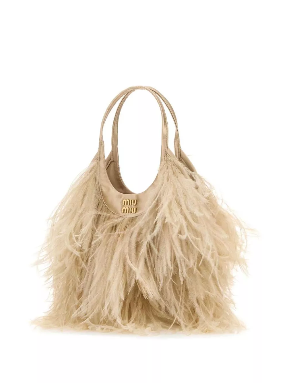 Cheap Miu Miu feather-detail satin handbag Women 0125