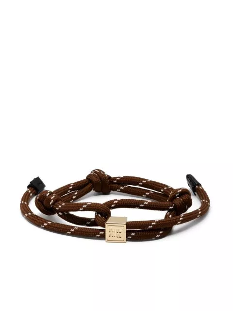 Affordable Miu Miu logo-charm cord bracelet Women 0131