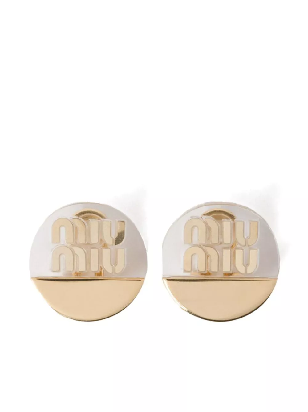 Cheap Miu Miu logo-plaque clip-on earrings Women 0123