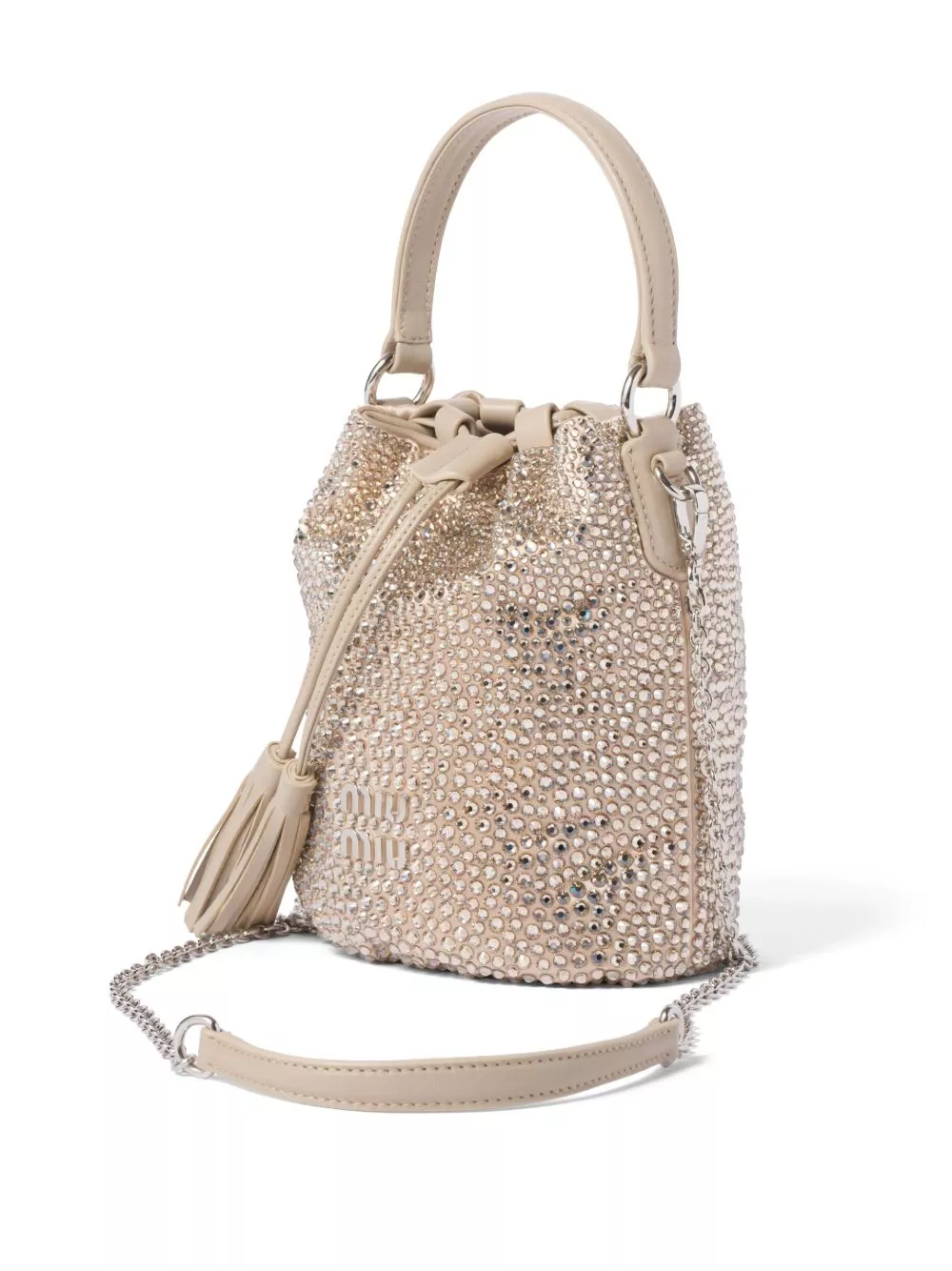 Rep Miu Miu glass-crystal bucket bag Women 0113