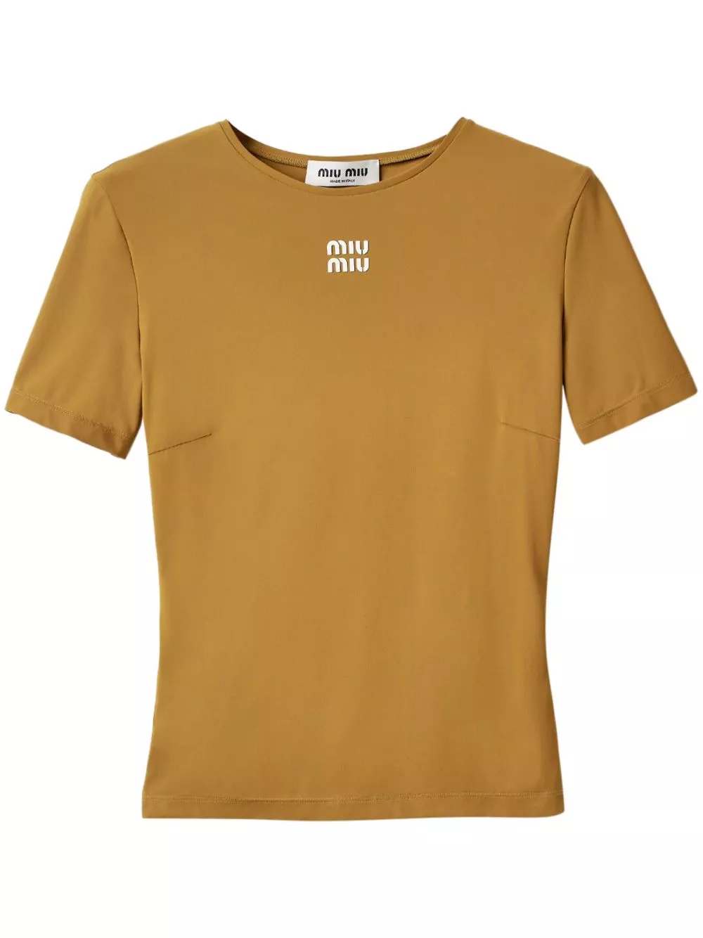 Rep Miu Miu logo-appliqued T-shirt Women 0122