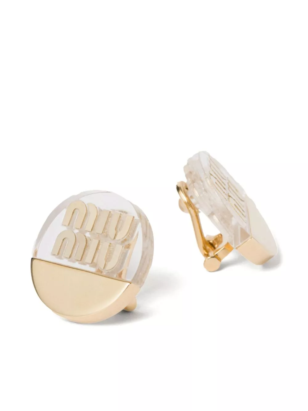 Cheap Miu Miu logo-plaque clip-on earrings Women 0123