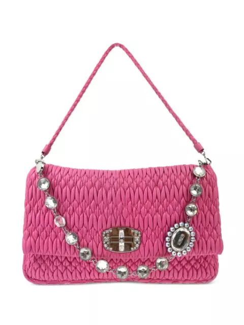 Miu Miu 2010s Iconic Crystal Cloque handbag Women 0113