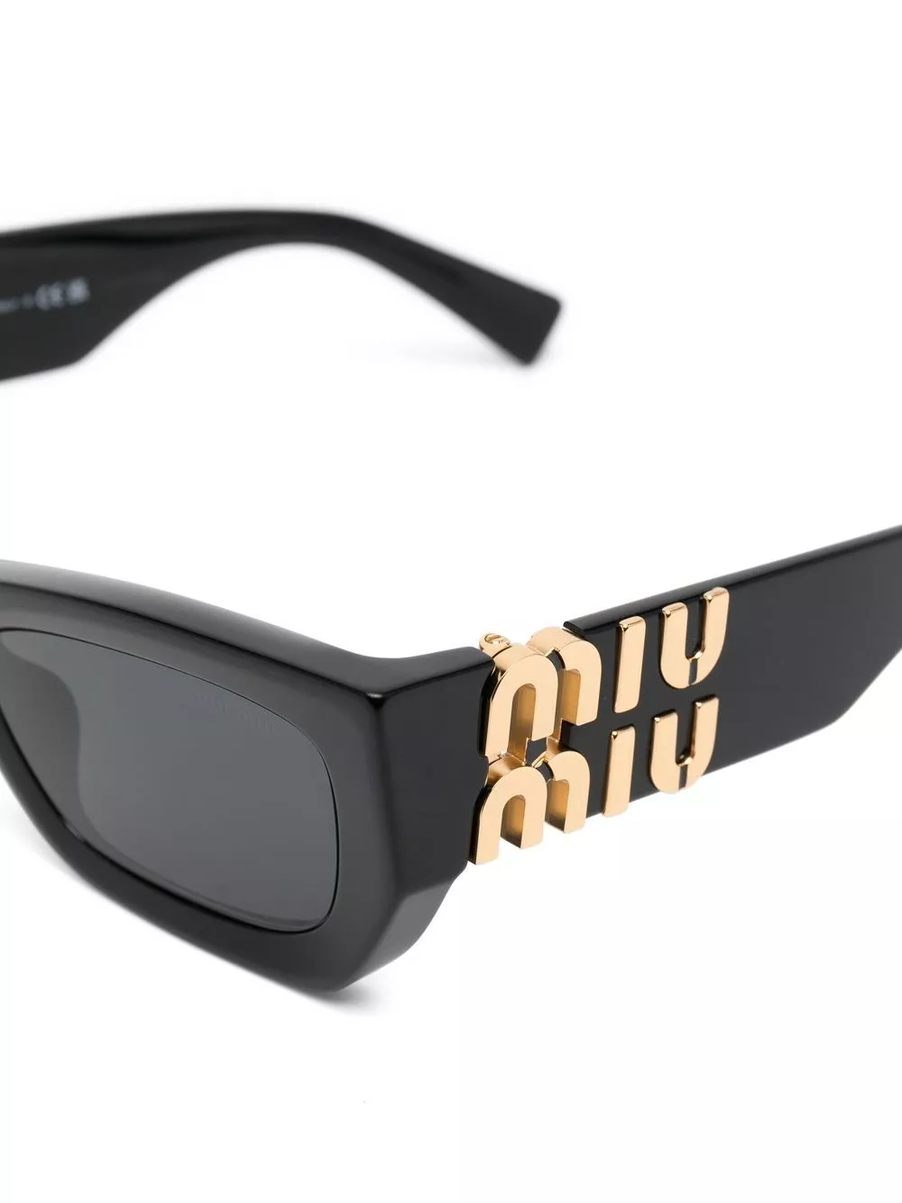 Rep Miu Miu Eyewear logo-plaque rectangular sunglasses Men 0119