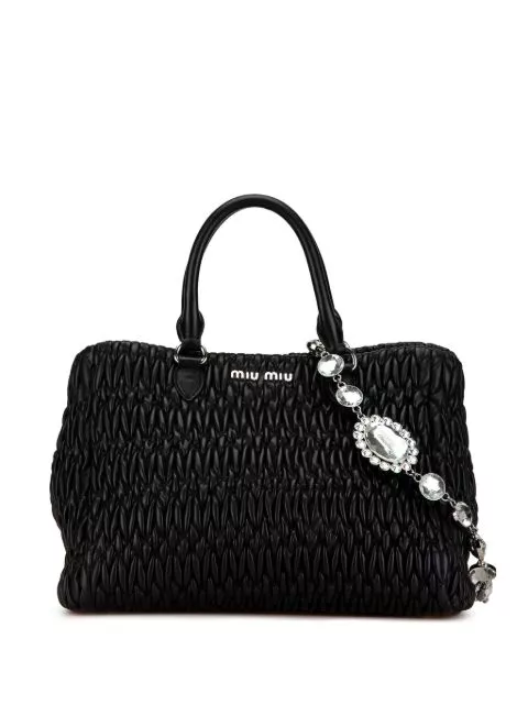 Miu Miu 2000 Matelasse Nappa Crystal satchel Women 0114