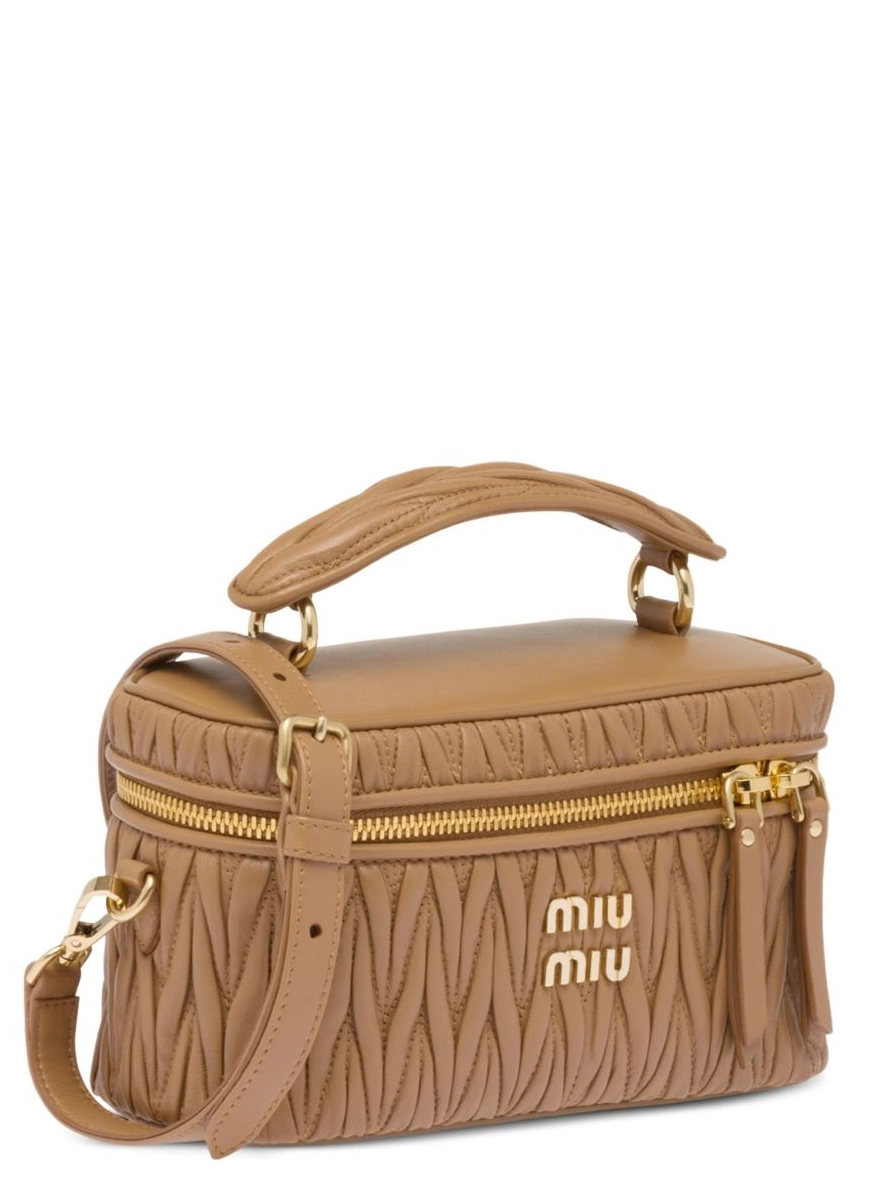 Affordable Miu Miu bag matelasse shoulder leather Women 0213