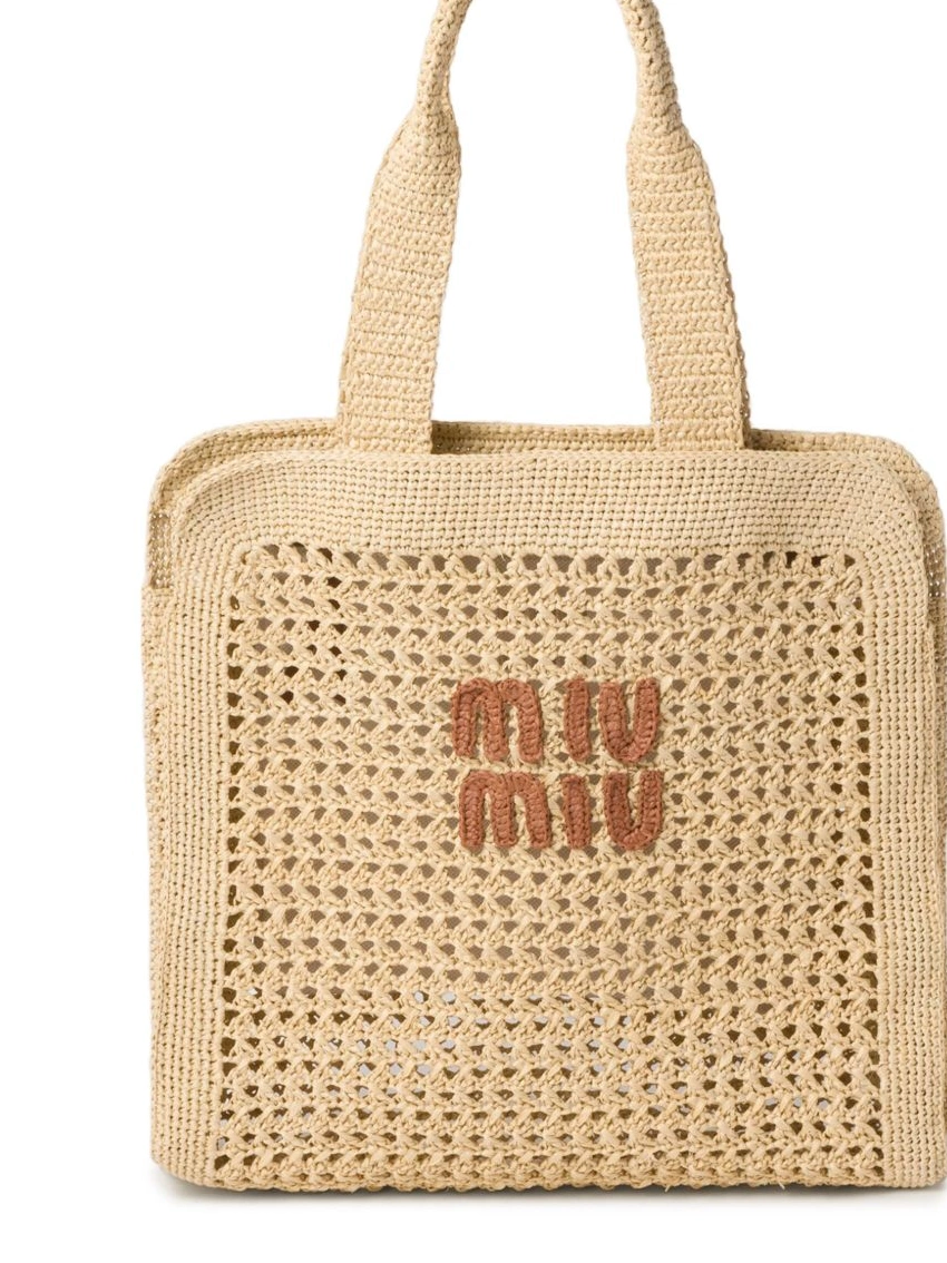 Cheap Miu Women raffia tote woven Miu bag 0216