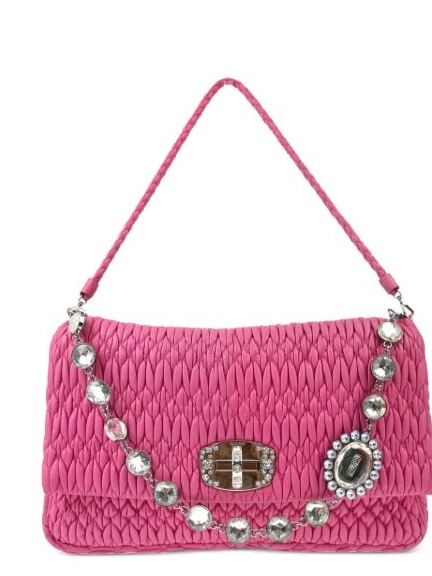 Affordable Miu 2010s Iconic Crystal Cloque handbag Women Miu 0208