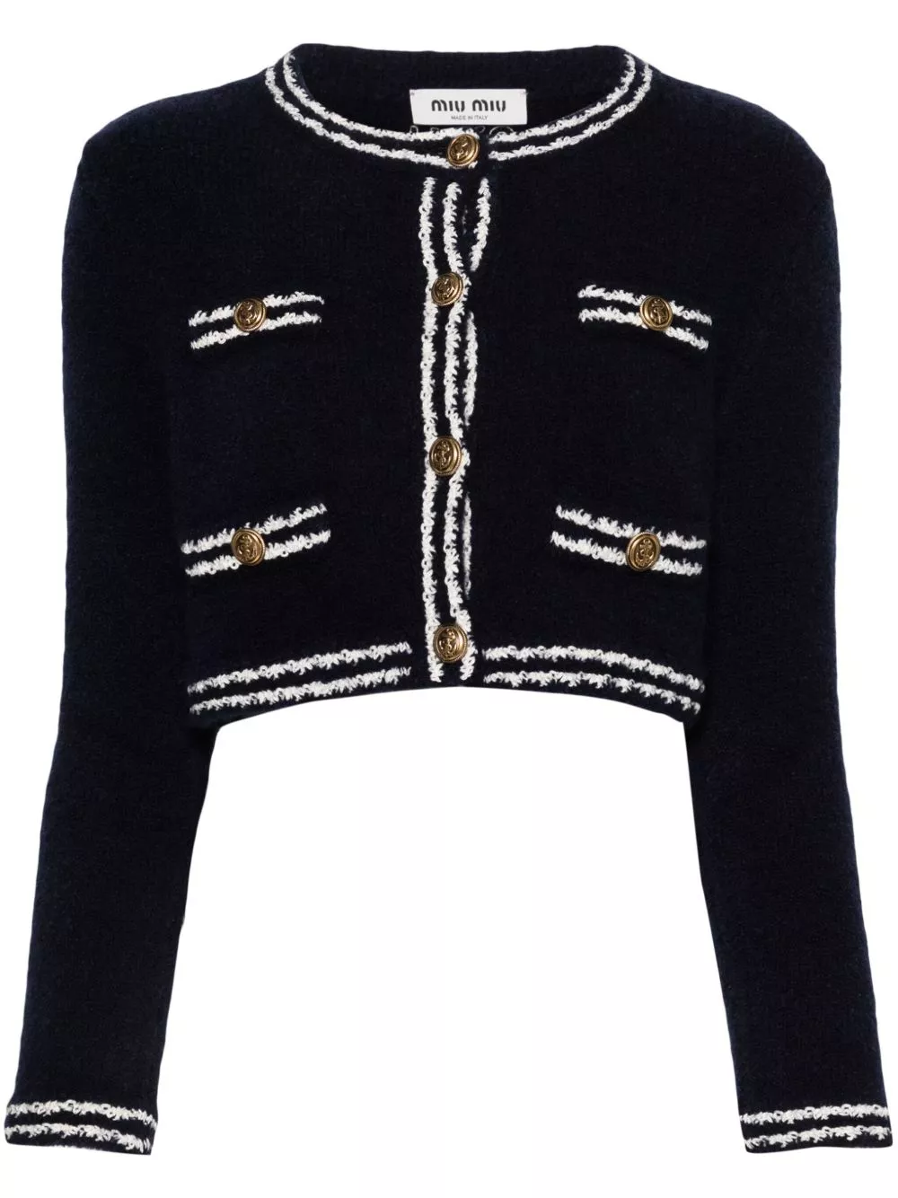 Affordable Miu Miu contrasting-trim cardigan Women 0204