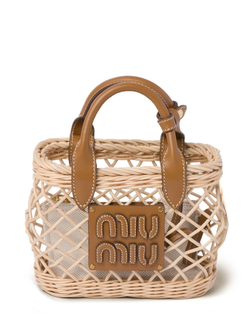 Cheap Miu woven bag basket Women tote Miu 0211