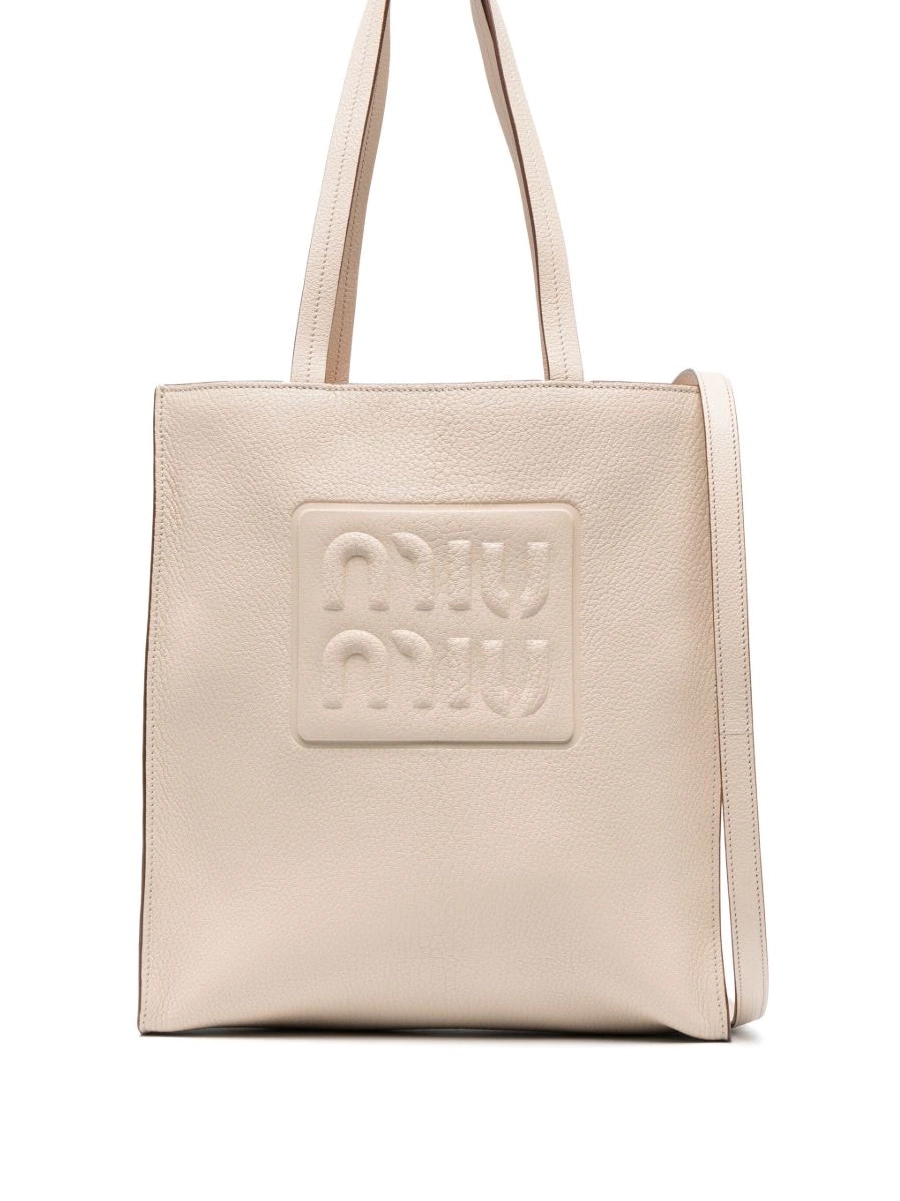 Fake Women calf-leather Miu tote Miu Madras bag 0218