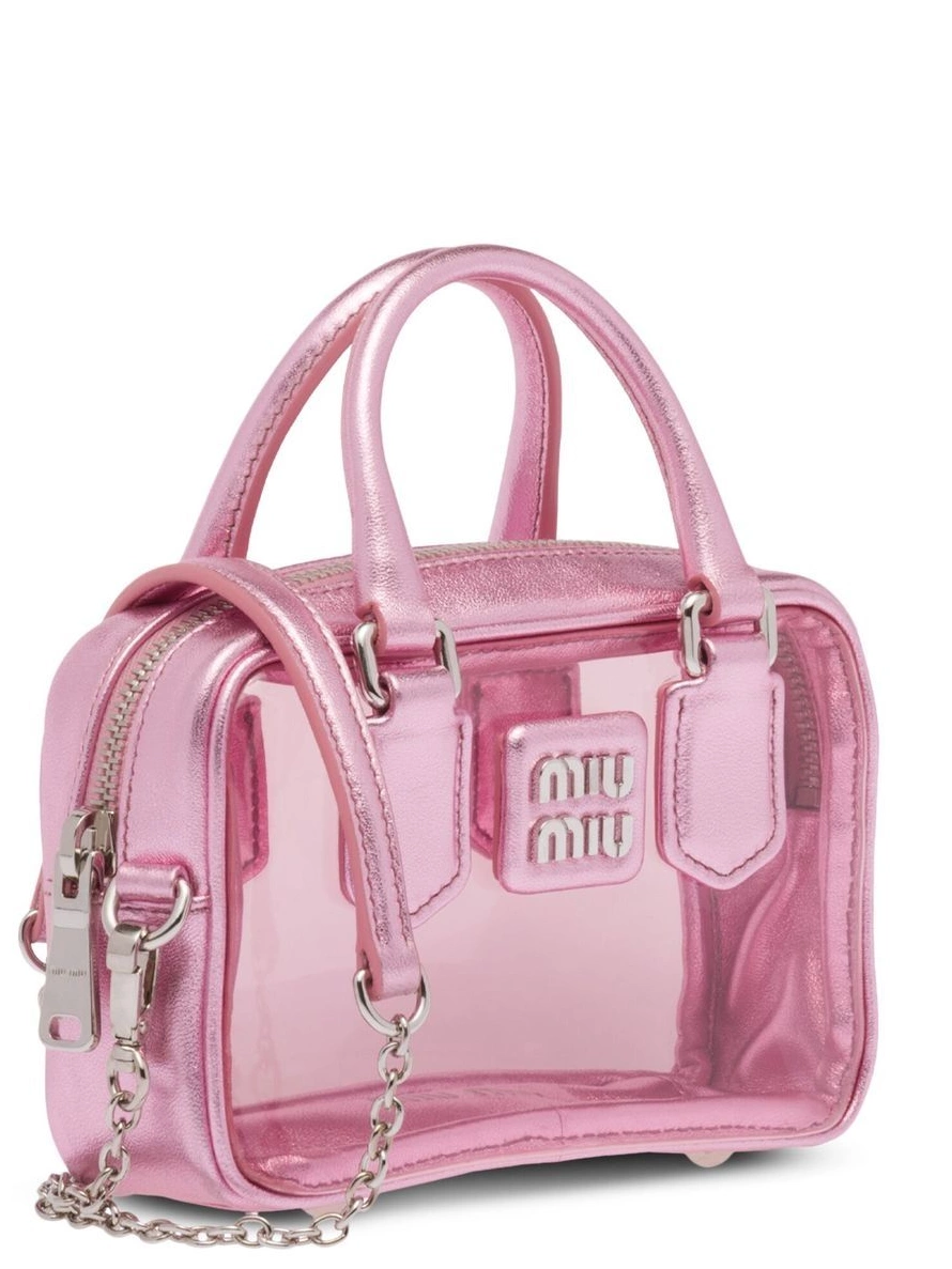 Cheap Miu metallic-effect Women transparent mini Miu bag 0216