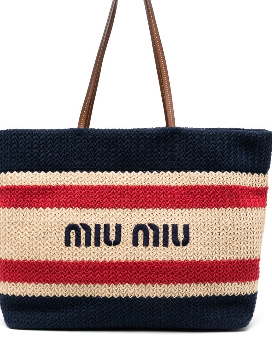 Fake Women logo-print tote Miu bag Miu 0218