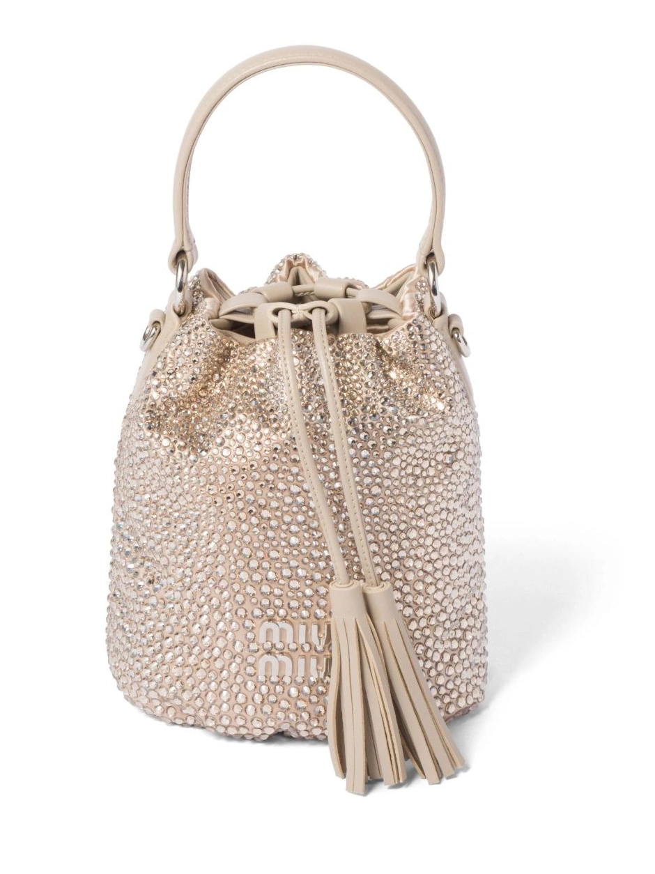 Rep bag Miu Women glass-crystal Miu bucket 0209