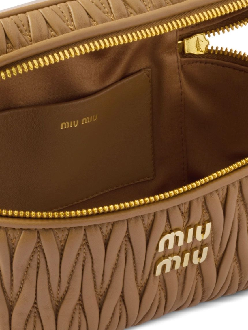 Affordable Miu Miu bag matelasse shoulder leather Women 0213