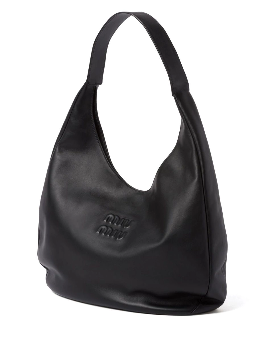 Fake logo-debossed tote Miu bag Miu leather Women 0214