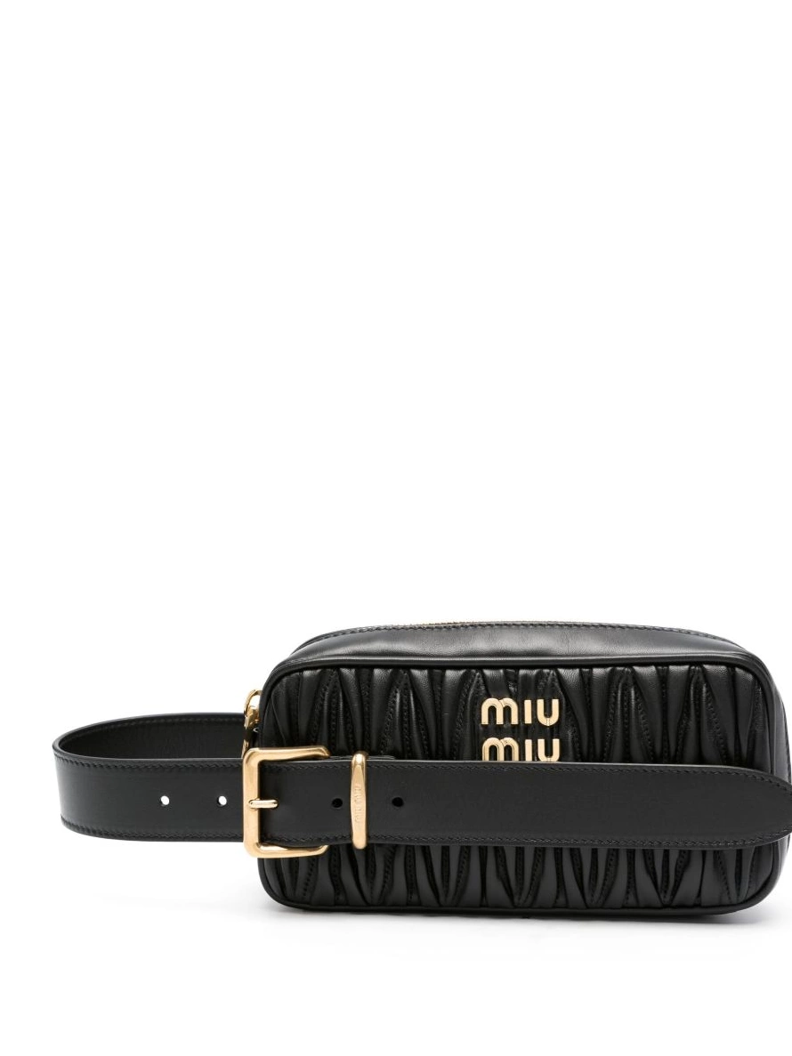 Rep bag Miu logo-plaque tote matelasse Miu Women 0219