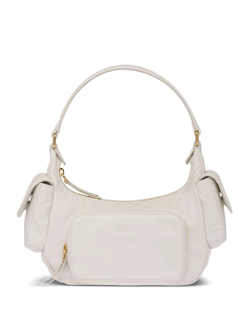 Affordable Miu bag shoulder leather Women logo-embossed Miu 0216