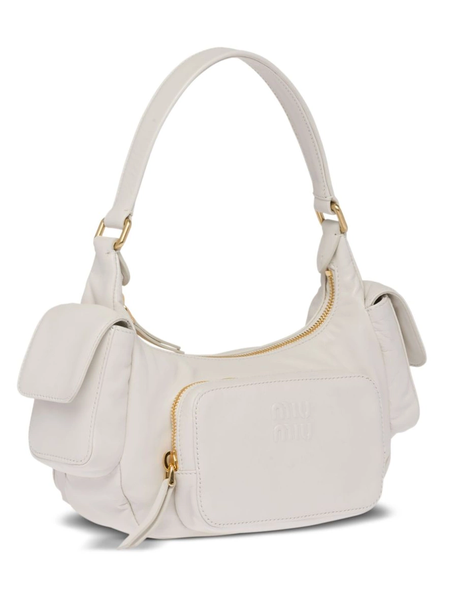 Affordable Miu bag shoulder leather Women logo-embossed Miu 0216