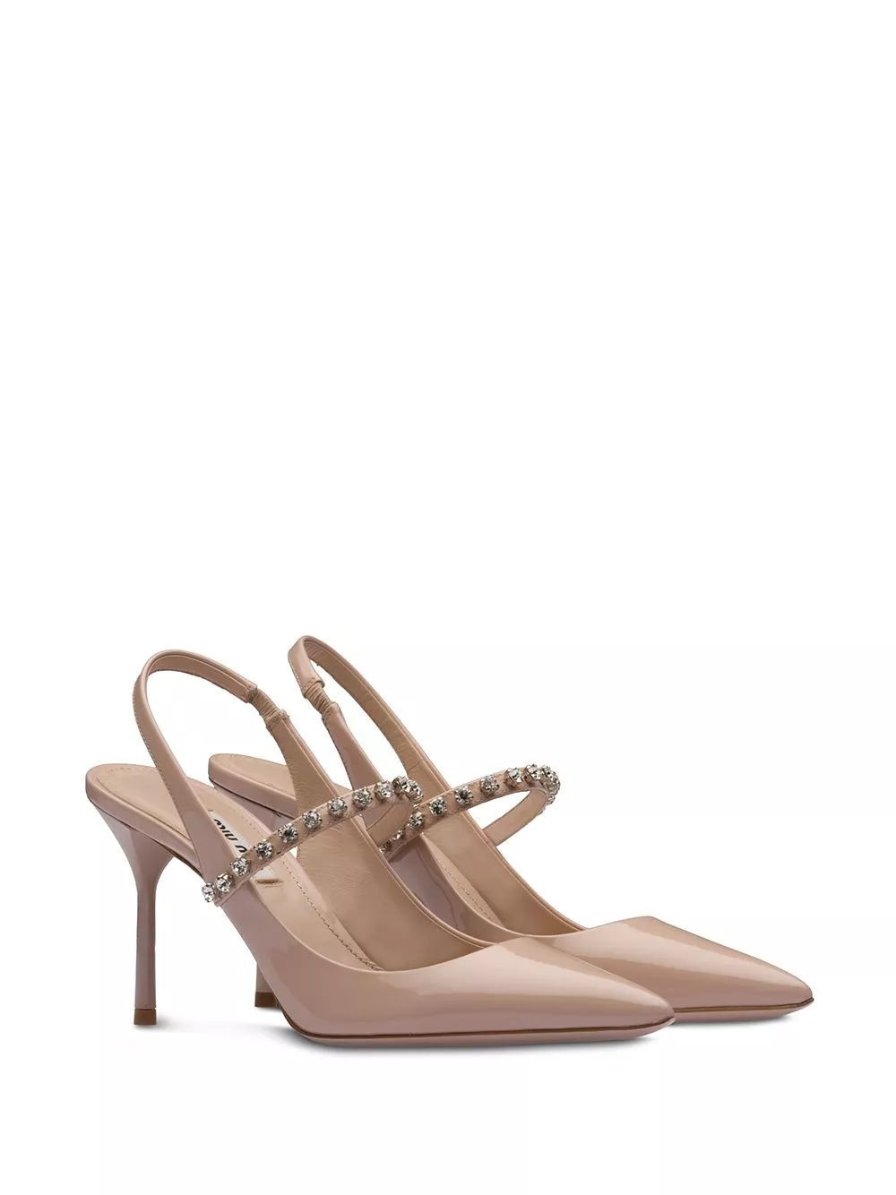 Fake Miu Miu crystal-embellished pumps Women 0201