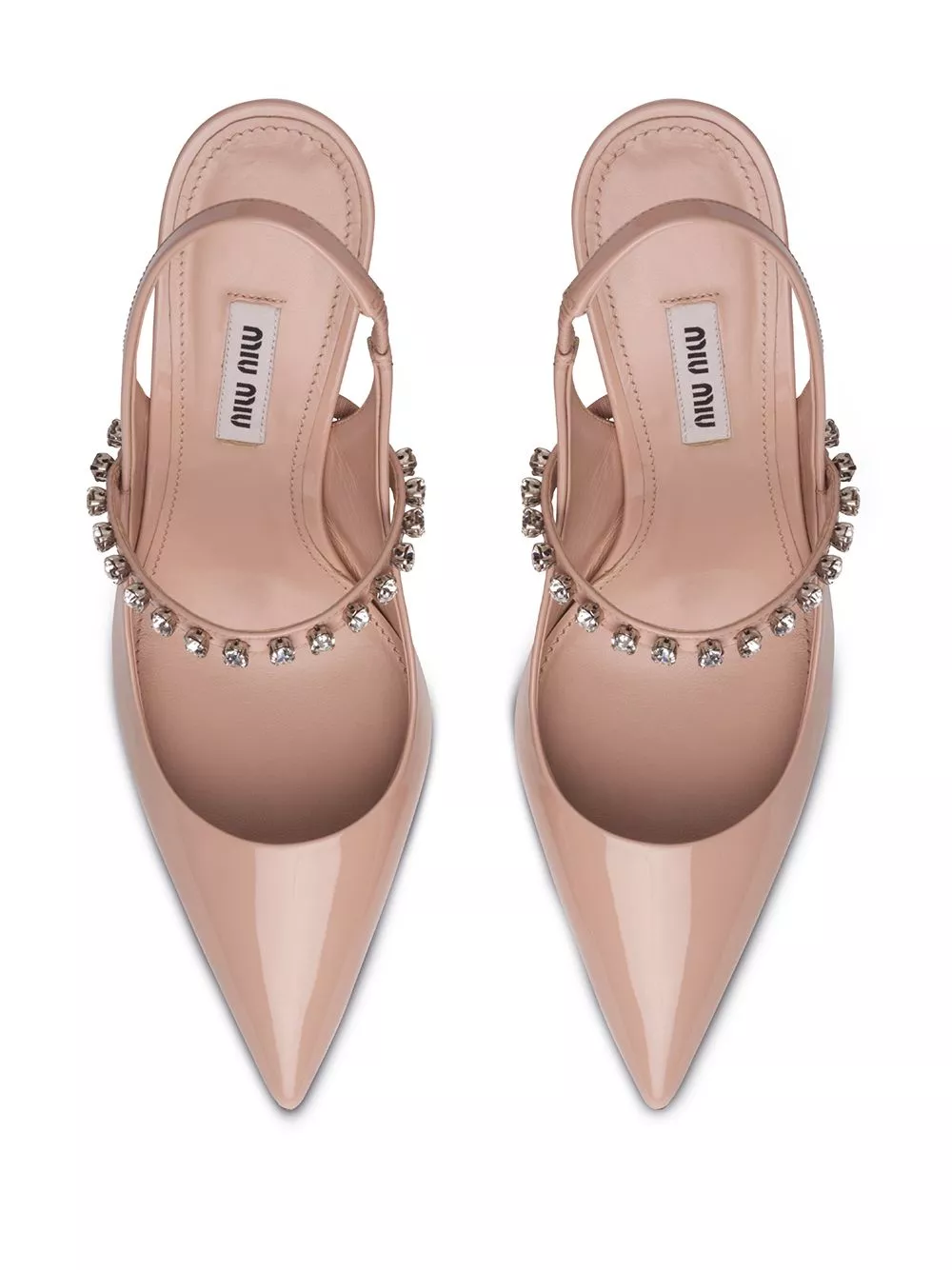 Fake Miu Miu crystal-embellished pumps Women 0201