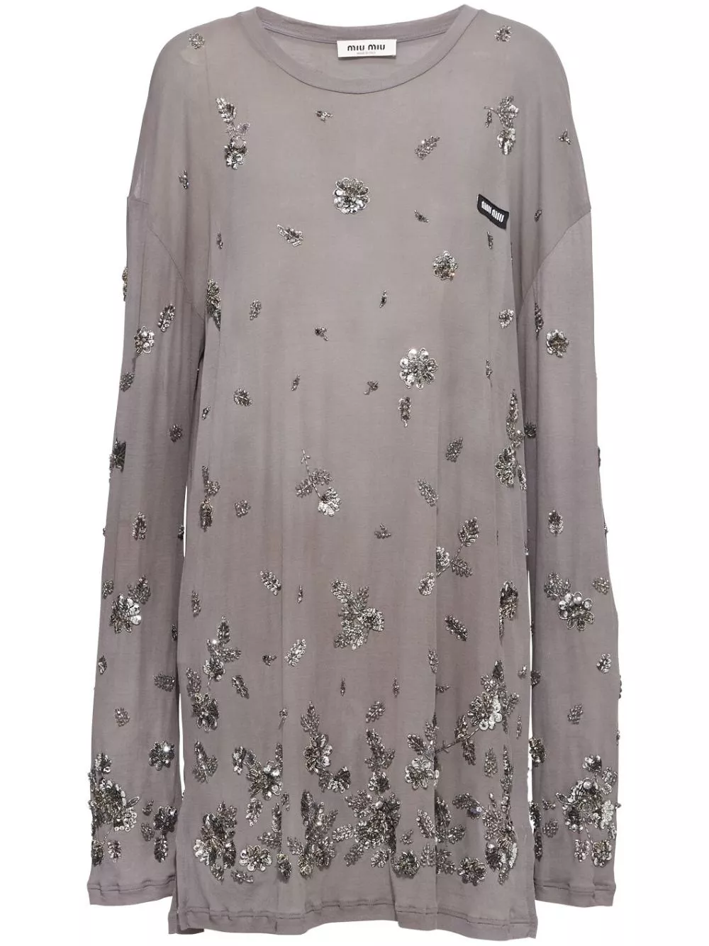 Rep Miu Miu sequin-embellished jersey dress Women 0204