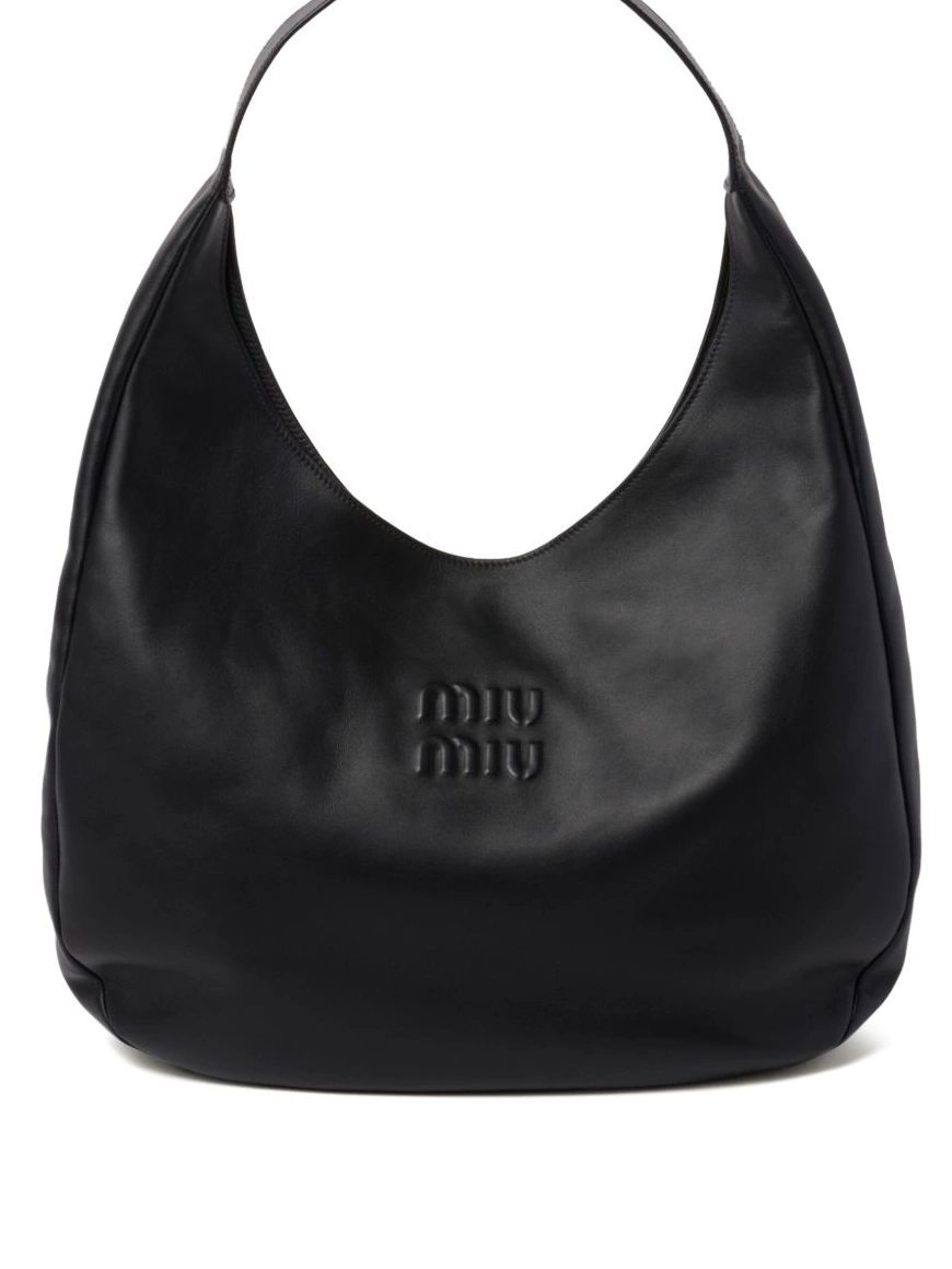 Fake logo-debossed tote Miu bag Miu leather Women 0214