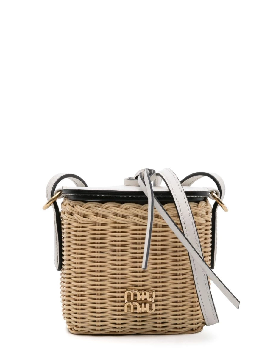 Cheap mini basket Women woven-wicker Miu Miu bag 0216