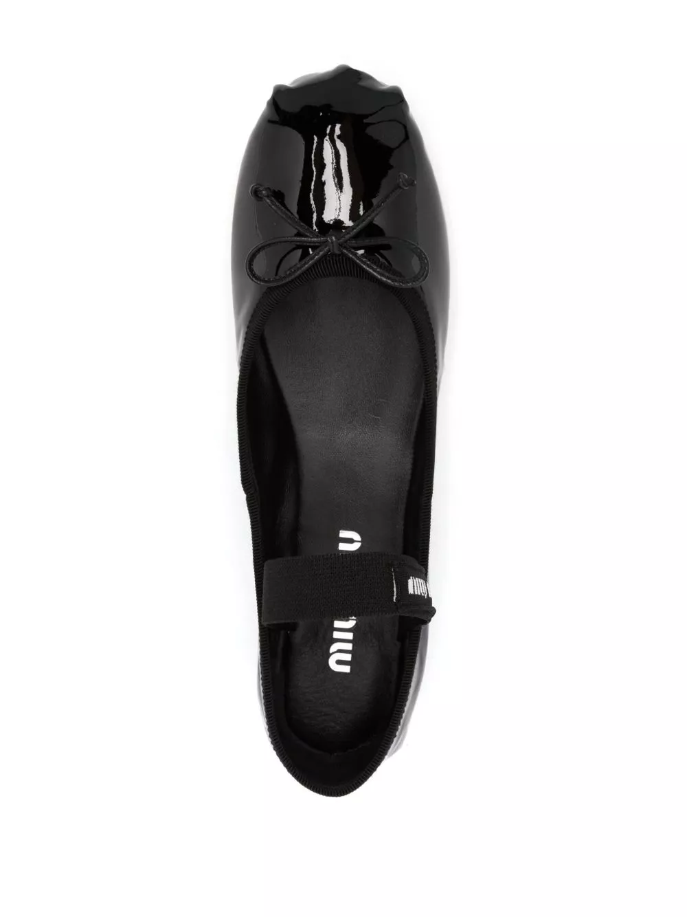 Fake Miu Miu logo-band ballerina shoes Women 0201