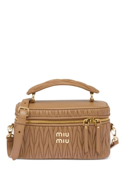 Affordable Miu Miu bag matelasse shoulder leather Women 0213