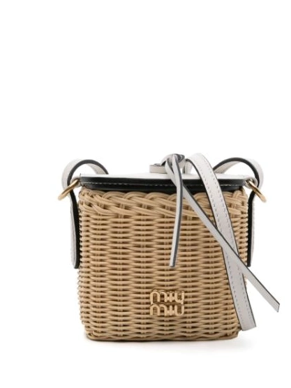 Cheap mini basket Women woven-wicker Miu Miu bag 0216