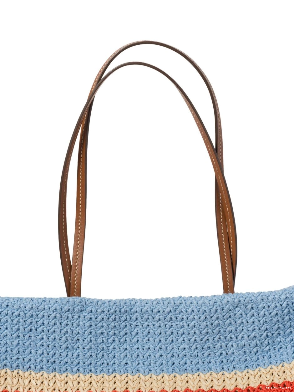 Rep woven Women tote Miu Miu bag striped 0209